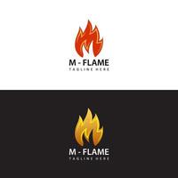 vecteur de conception de modèle de logo de flamme de feu