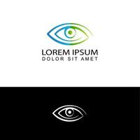 vecteur de conception de modèle de logo d'oeil optique