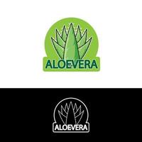 vecteur de conception de modèle de logo d'aloe vera, illustration d'aloe vera