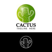 vecteur de conception de modèle de logo de cactus