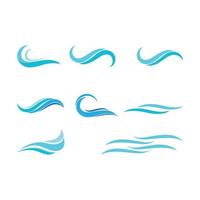 eau vague icône vector illustration design logo