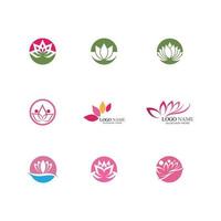 icône de modèle de logo de beauté vecteur fleurs de lotus design