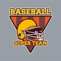 baseball badge logo emblème modèle super équipe vecteur