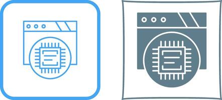 conception d'icône de processeur vecteur