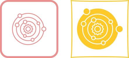 conception d'icône de système solaire vecteur