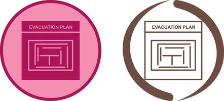 conception d'icône de plan d'évacuation vecteur