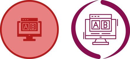 conception d'icône de test ab vecteur