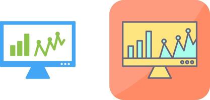 en ligne Statistiques icône conception vecteur