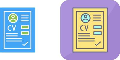 CV icône conception vecteur