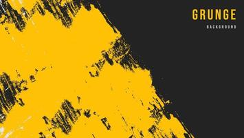 conception de rayures grunge jaune abstraite minimale sur fond sombre vecteur