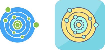 conception d'icône de système solaire vecteur