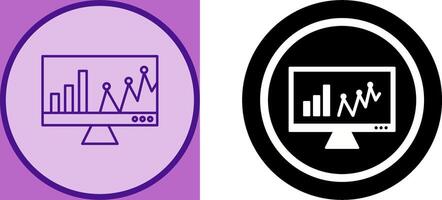 en ligne Statistiques icône conception vecteur