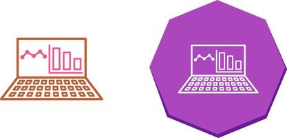 unique en ligne Statistiques icône conception vecteur