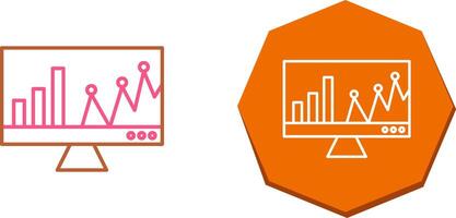 en ligne Statistiques icône conception vecteur