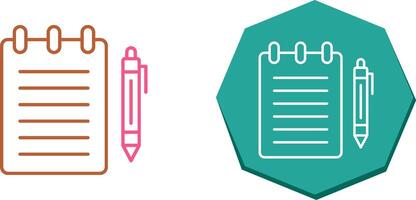 conception d'icône de bloc-notes vecteur