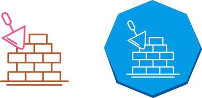 conception d'icône de mur de briques vecteur