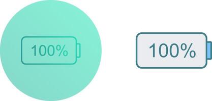 unique plein batterie icône conception vecteur
