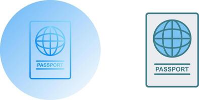 conception d'icône de passeport vecteur