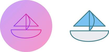 conception d'icône de petit yacht vecteur
