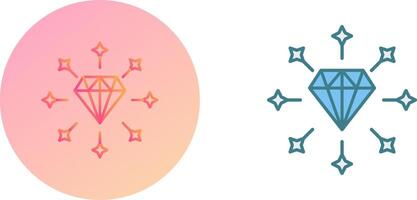 conception d'icône de diamant vecteur