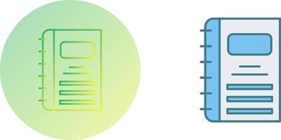 conception d'icône de cahier vecteur