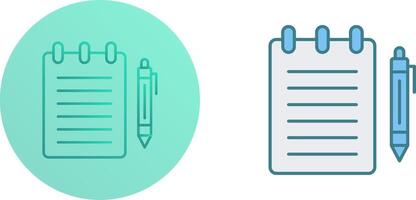 conception d'icône de bloc-notes vecteur