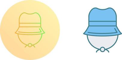 camping chapeau icône conception vecteur