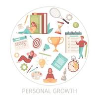 composition ronde de croissance personnelle