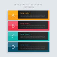 abstrait moderne pas option coloré infographie conception bannière vecteur