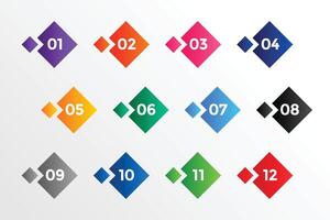 géométrique style nombre balle points dans beaucoup couleurs vecteur