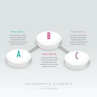 3d style Trois pas infographie modèle vecteur