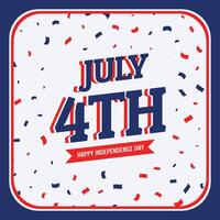 américain indépendance journée 4e de juillet bannière vecteur