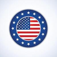 américain drapeau badge conception vecteur