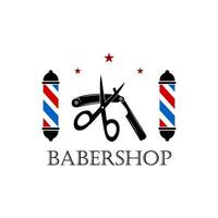 salon de coiffure logo symbole illustration conception vecteur