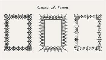 ancien Cadre élégant cadres ensemble vecteur