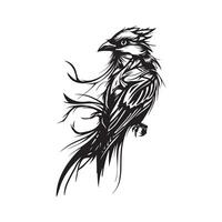 corbeau oiseau conception art, Icônes, et graphique vecteur