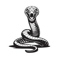 serpent permanent image conception. serpent sur illustration isolé sur blanc vecteur