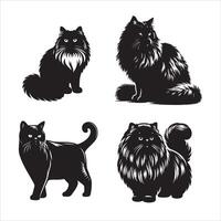 chat silhouette icône graphique logo conception vecteur