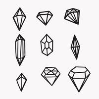 main tiré griffonnage diamant griffonnage illustration collection vecteur