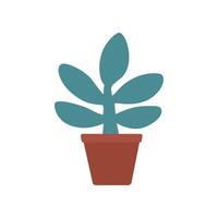 isolé illustration avec vert icône de plante dans céramique pot. légumes verts feuillage fait du Urbain jungle à maison. verdure est symbole de économie écologie et se soucier à propos la nature. vecteur