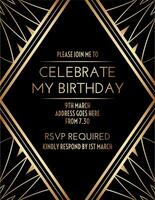 anniversaire invitation conception dans génial gatsby style vecteur