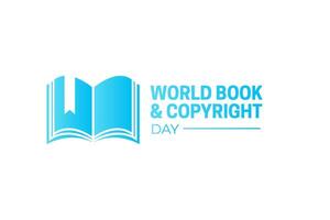 monde livre et droits d'auteur journée logo icône isolé sur blanc Contexte vecteur