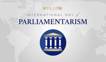 international journée de parlementarisme Contexte illustration bannière vecteur