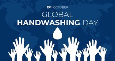 global lavage des mains journée Contexte illustration vecteur