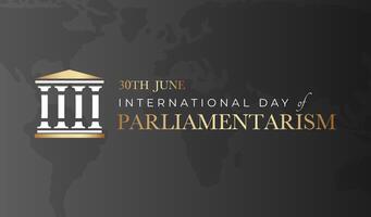 international journée de parlementarisme noir Contexte illustration vecteur