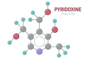 pyridoxine vitamine b6 molécule structure formule illustration vecteur