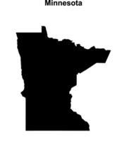 Minnesota contour carte vecteur