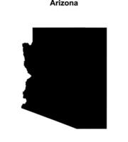 Arizona contour carte vecteur