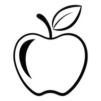 Pomme ligne art conception vecteur