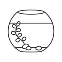 icône linéaire d'aquarium. illustration de la ligne mince. pisciculture. aquarium. symbole de contour. dessin de contour isolé de vecteur